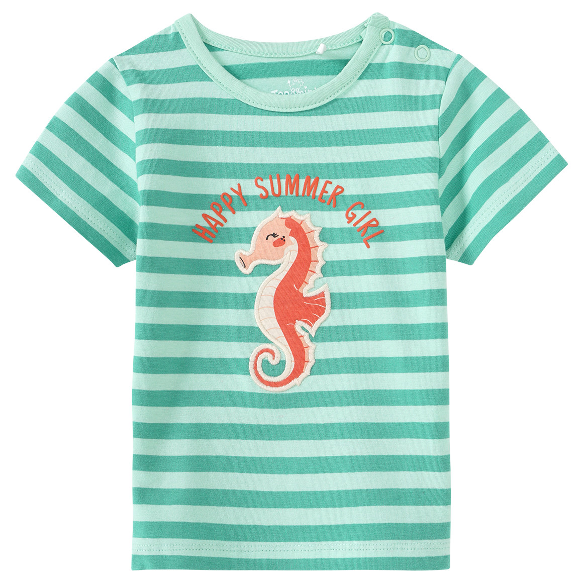 Baby T-Shirt mit Seepferdchen-Motiv von Topomini