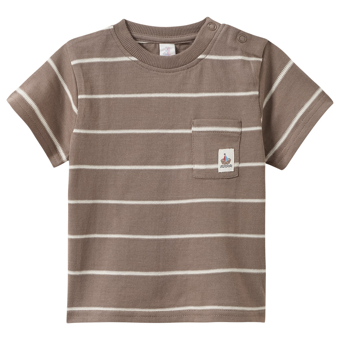 Baby T-Shirt mit Strukturstreifen von Topomini