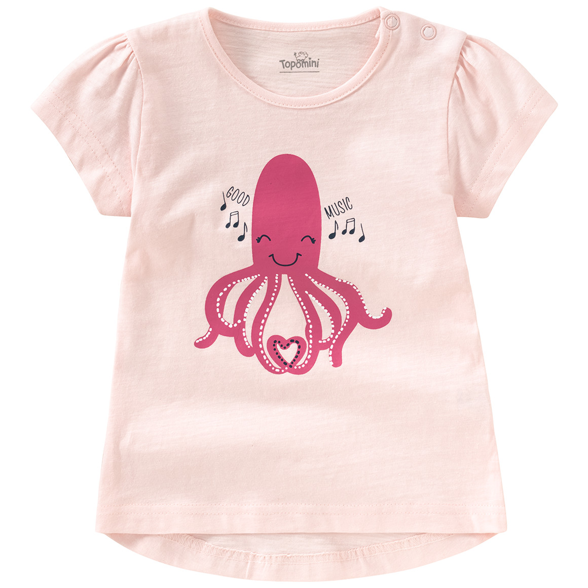 Baby T-Shirt mit Tintenfisch-Print von Topomini