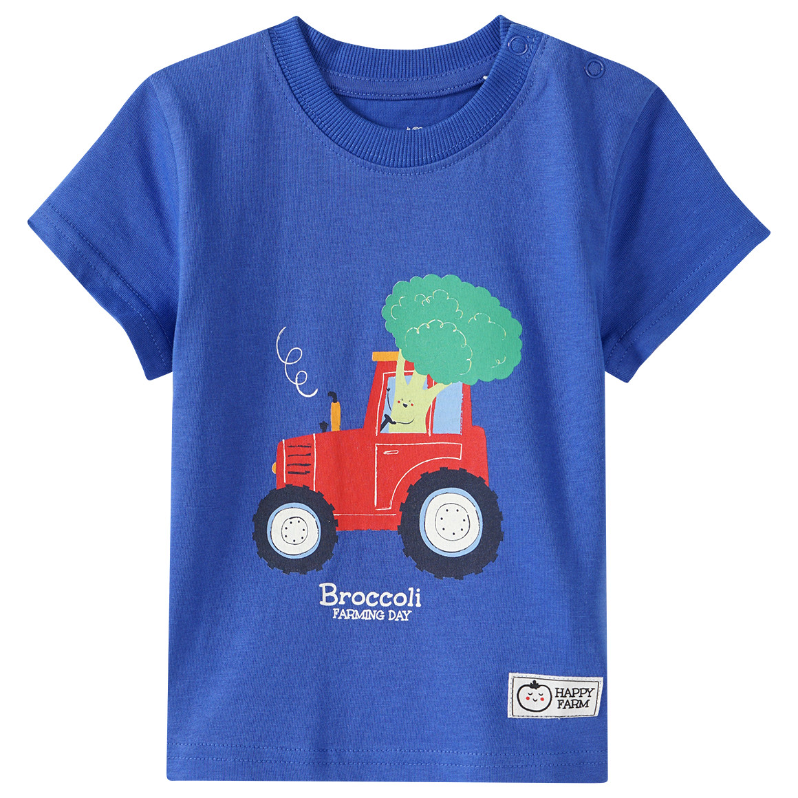 Baby T-Shirt mit Traktor-Print von Topomini