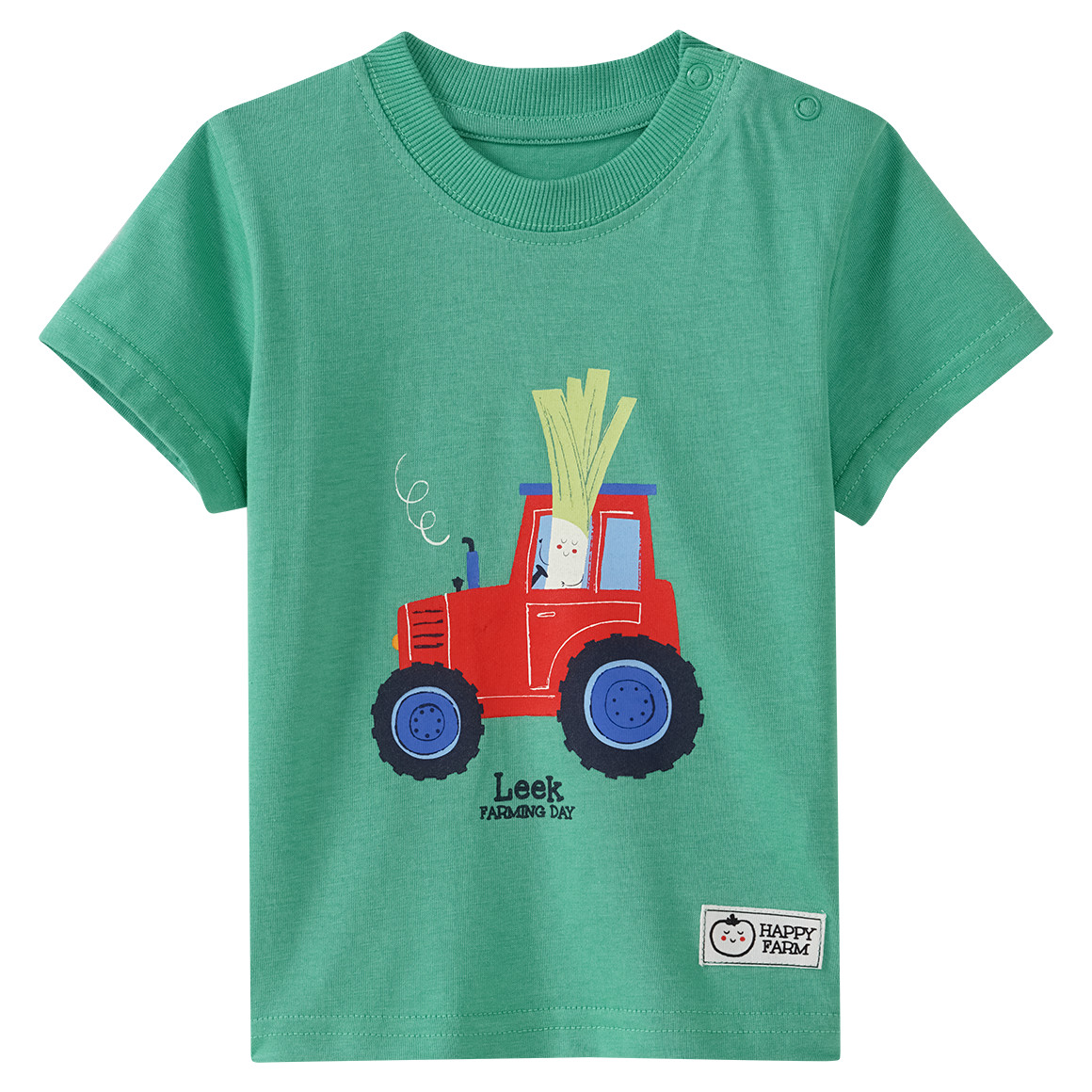 Baby T-Shirt mit Traktor-Print von Topomini