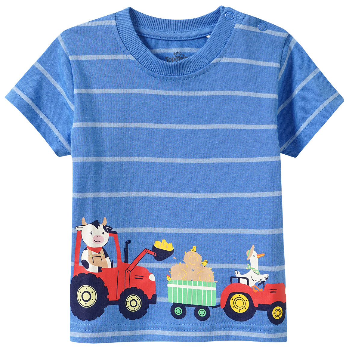 Baby T-Shirt mit Traktor-Print von Topomini