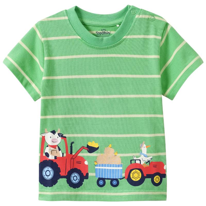 Baby T-Shirt mit Traktor-Print von Topomini