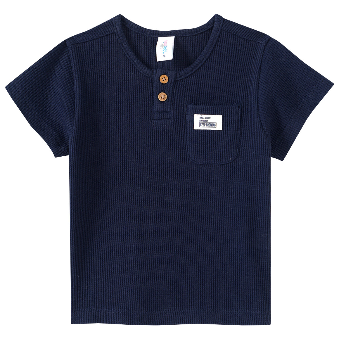 Baby T-Shirt mit Waffelstruktur Baby T-Shirt mit Waffelstruktur von Topomini