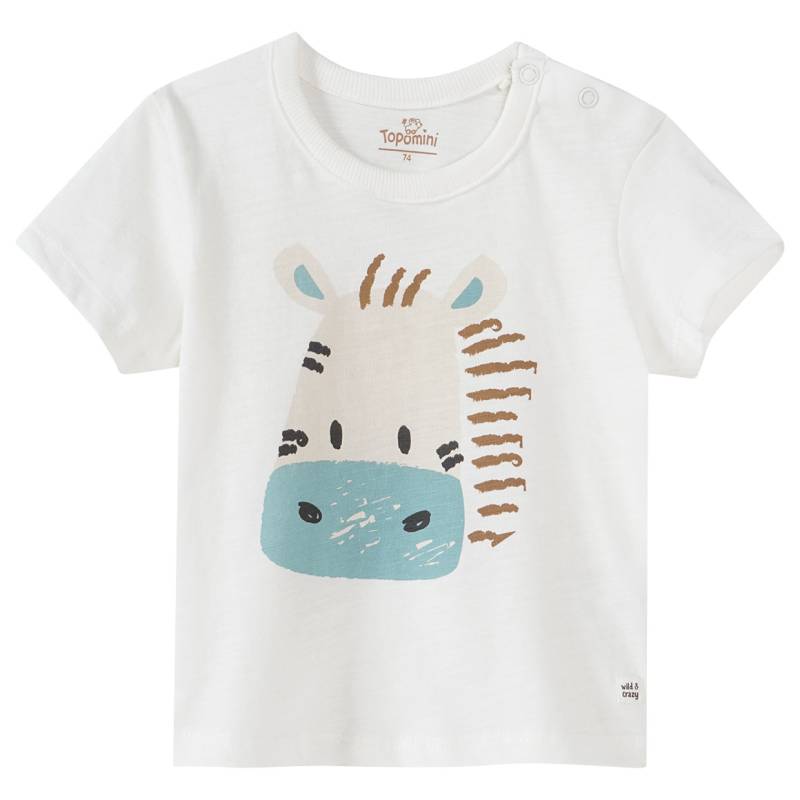Baby T-Shirt mit Zebra-Print von Topomini