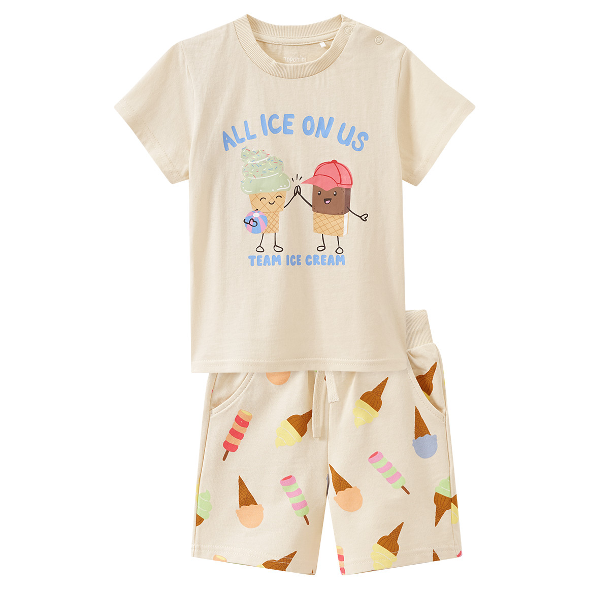 Baby T-Shirt und Joggingshorts im Set von Topomini