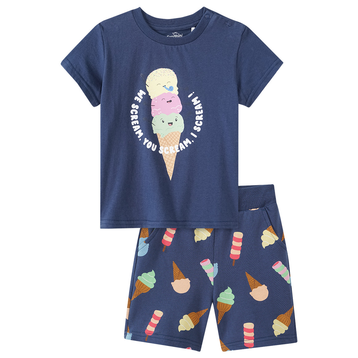 Baby T-Shirt und Joggingshorts im Set von Topomini