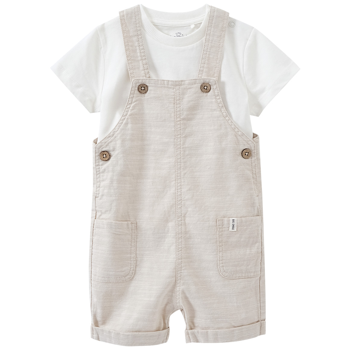 Baby T-Shirt und Latzshorts im Set von Topomini
