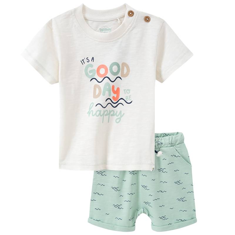 Baby T-Shirt und Shorts mit Bio-Baumwolle von Topomini