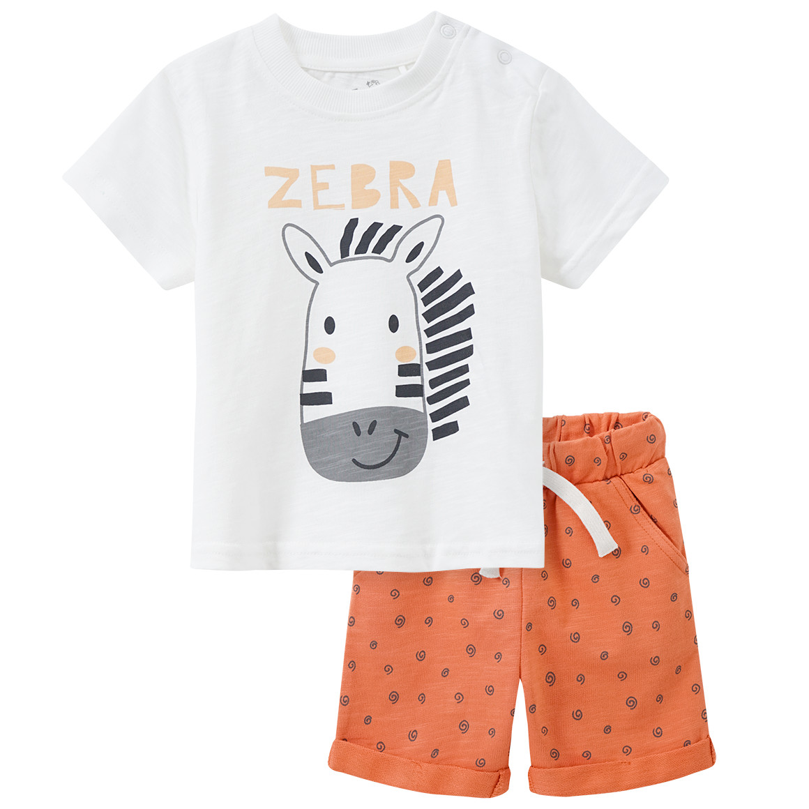 Baby T-Shirt und Shorts mit tierischem Motiv von Topomini