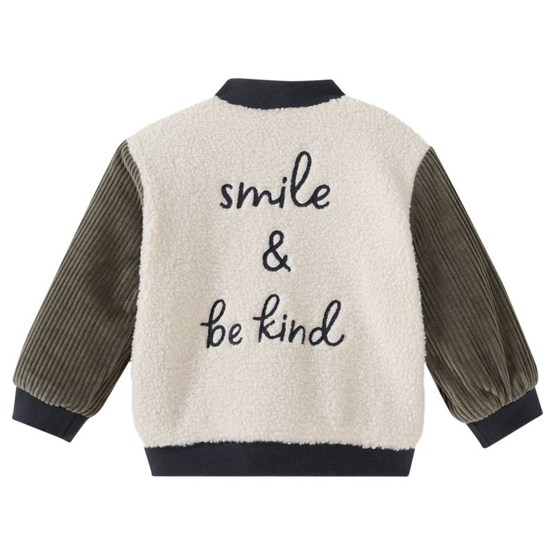 Baby Teddyjacke im College-Style von Topomini