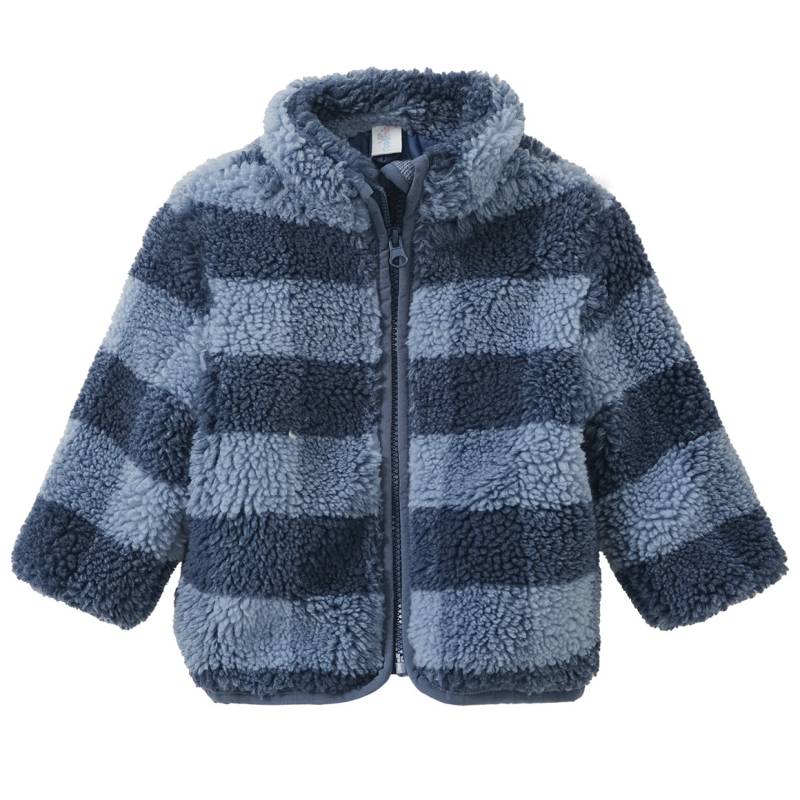 Baby Teddyjacke mit Karo-Muster von Topomini