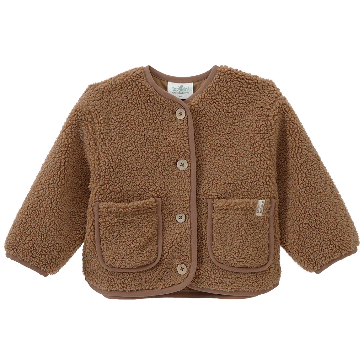 Baby Teddyjacke mit Knopfleiste von Topomini