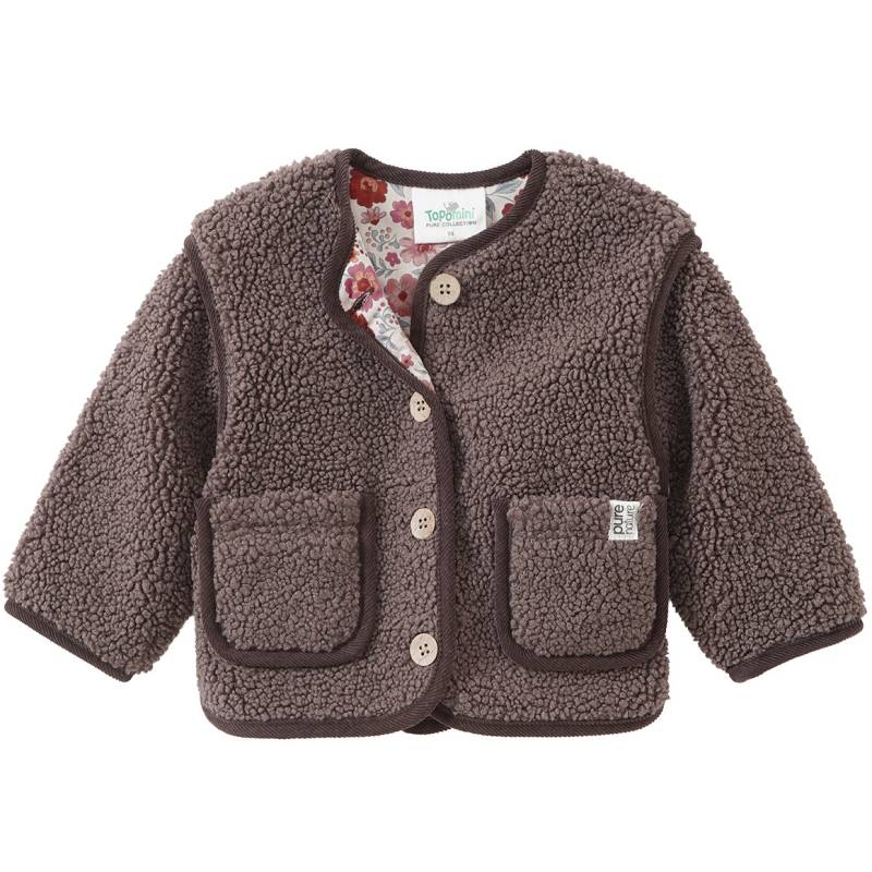 Baby Teddyjacke mit abnehmbaren Ärmeln Baby Teddyjacke mit abnehmbaren Ärmeln von Topomini