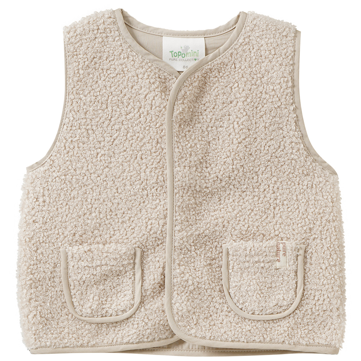 Baby Teddyweste mit 2 Taschen Baby Teddyweste mit 2 Taschen von Topomini