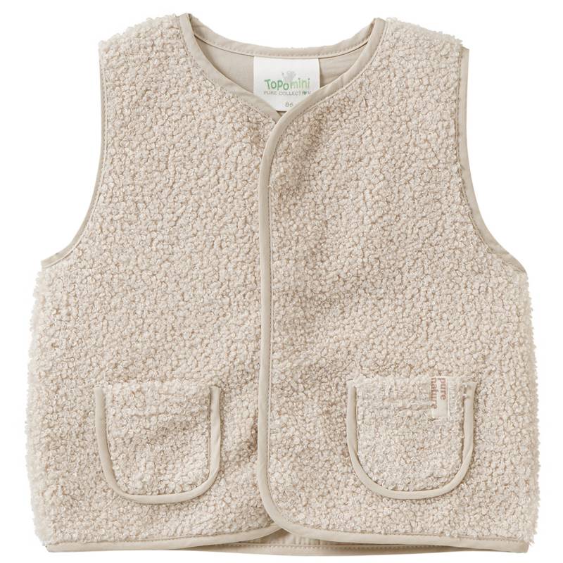 Baby Teddyweste mit 2 Taschen von Topomini
