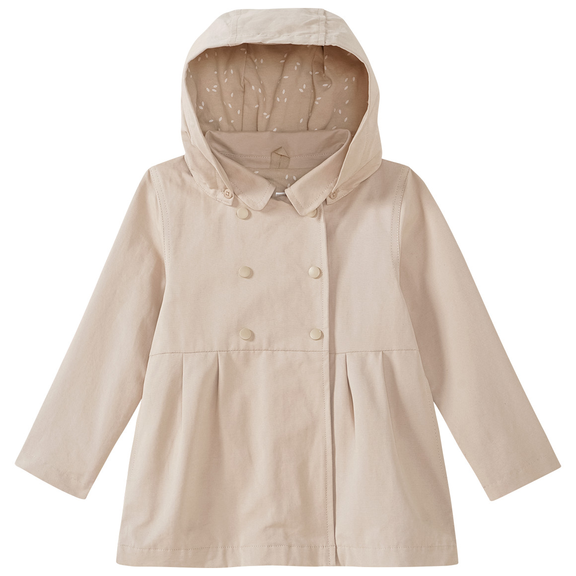 Baby Trenchcoat mit abnehmbarer Kapuze von Topomini