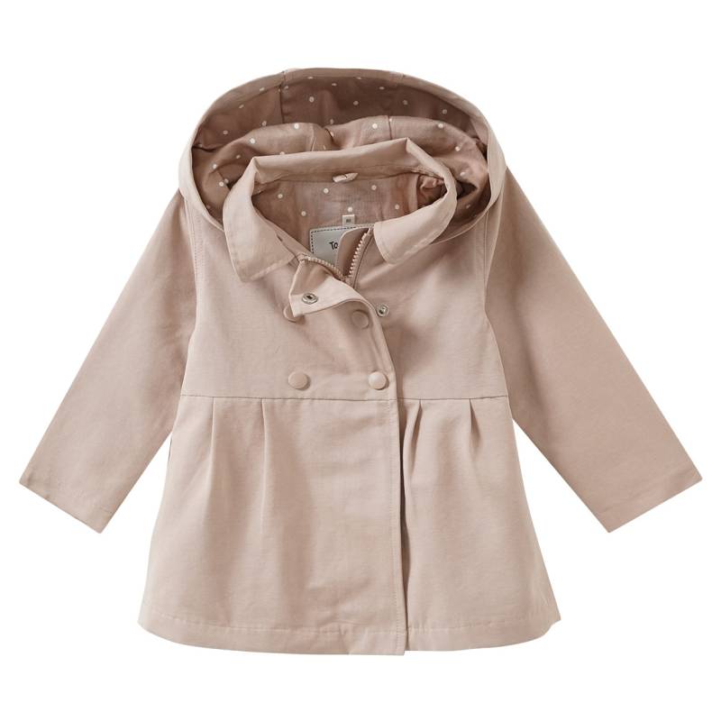 Baby Trenchcoat mit abnehmbarer Kapuze von Topomini