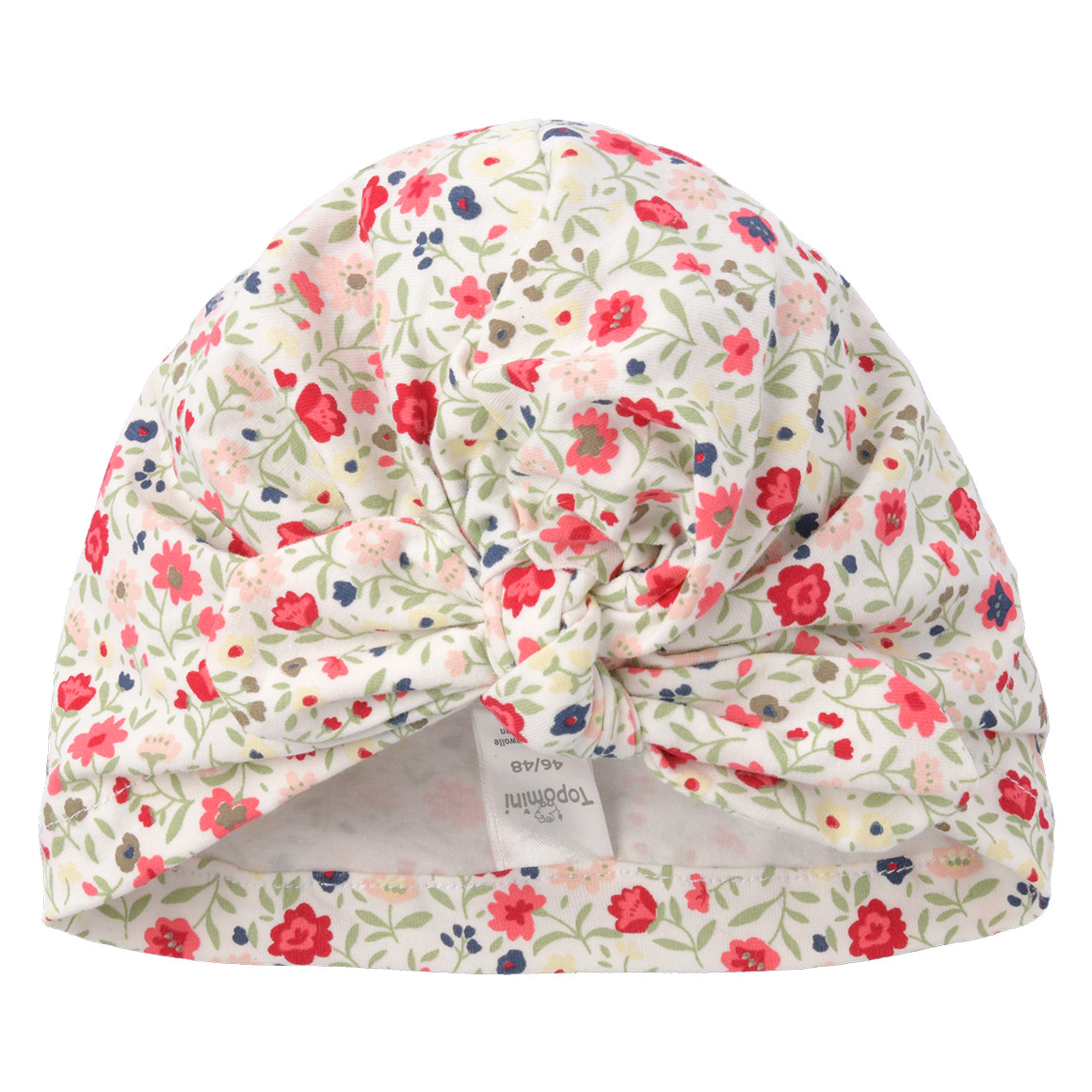 Baby Turban-Mütze mit Blumen-Allover Baby Turban-Mütze mit Blumen-Allover von Topomini