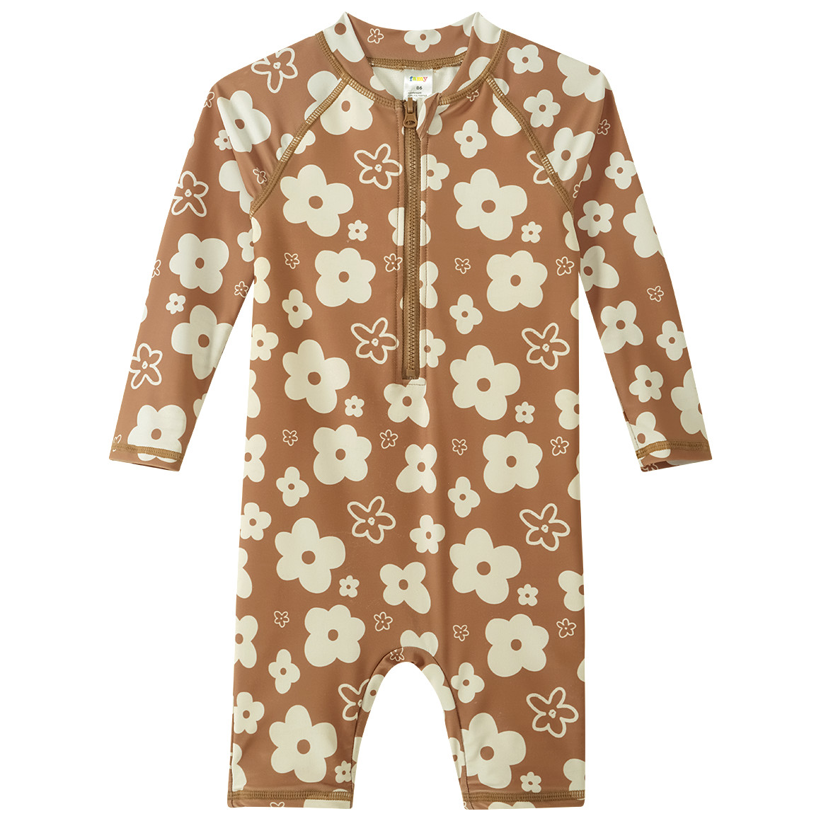 Baby UV-Badeoverall mit Blumen UPF40 Baby UV-Badeoverall mit Blumen UPF40 von Topomini