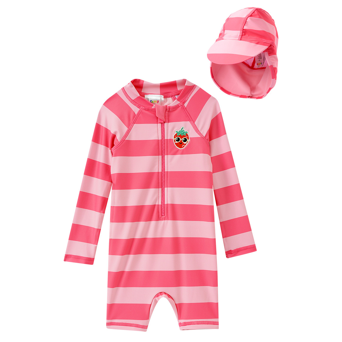 Baby UV-Badeoverall und Badekappe im Set Baby UV-Badeoverall und Badekappe im Set von Topomini