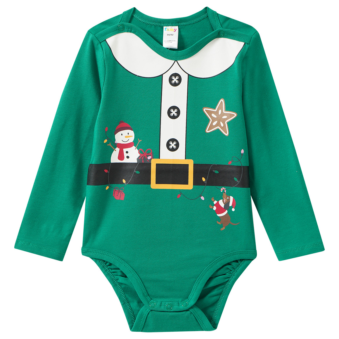 Baby Weihnachtsbody im Elf-Design Baby Weihnachtsbody im Elf-Design von Topomini