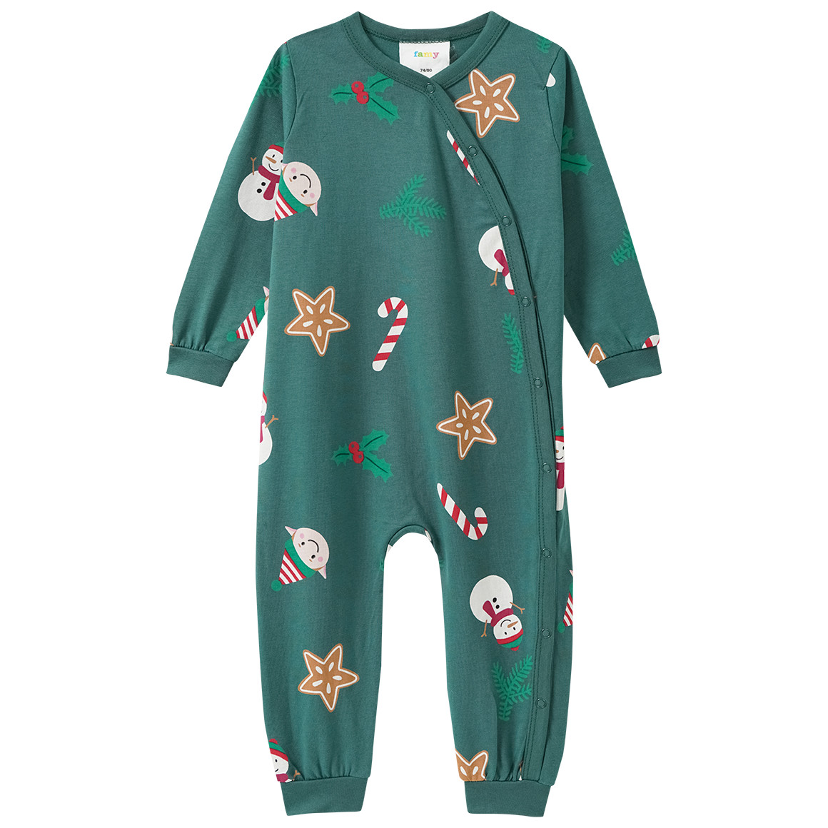 Baby Weihnachtsschlafanzug mit Allover-Print Baby Weihnachtsschlafanzug mit Allover-Print von Topomini