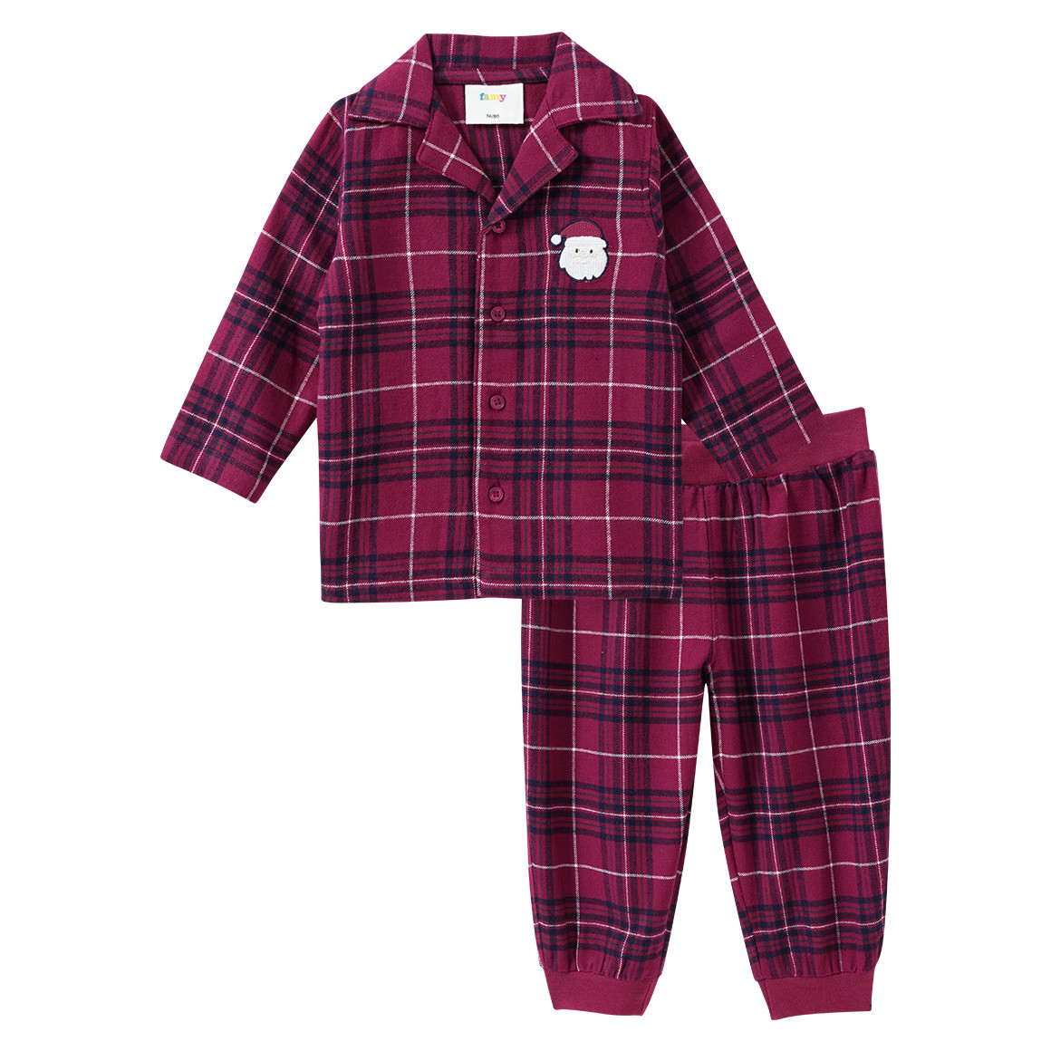 Baby Weihnachtsschlafanzug mit Stickerei Baby Weihnachtsschlafanzug mit Stickerei von Topomini