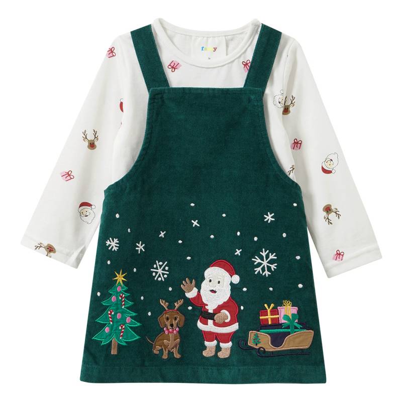 Baby Weihnachtsset mit Kleid und Shirt Baby Weihnachtsset mit Kleid und Shirt von Topomini
