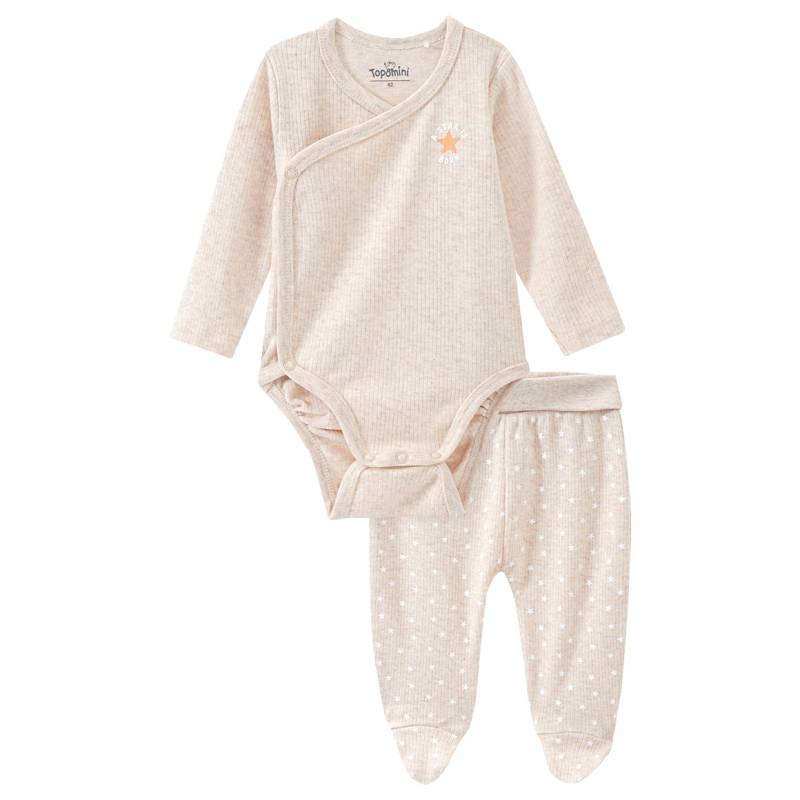 Baby Wickelbody und Leggings mit Fuß im Set von Topomini