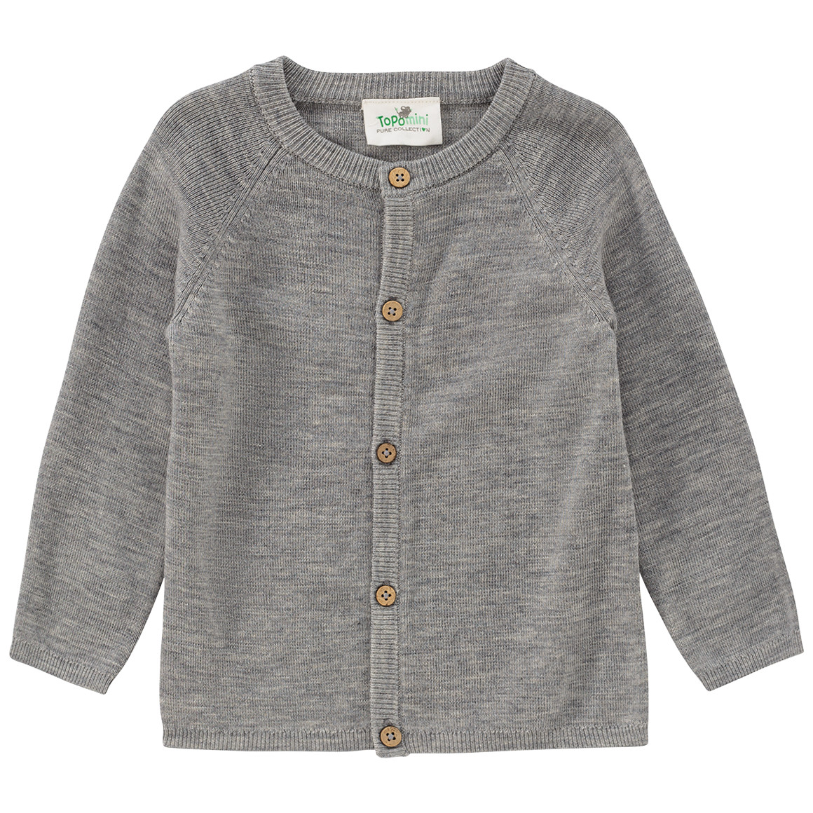 Baby Woll-Strickjacke unifarben von Topomini