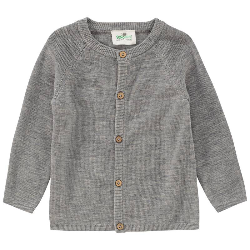 Baby Woll-Strickjacke unifarben von Topomini