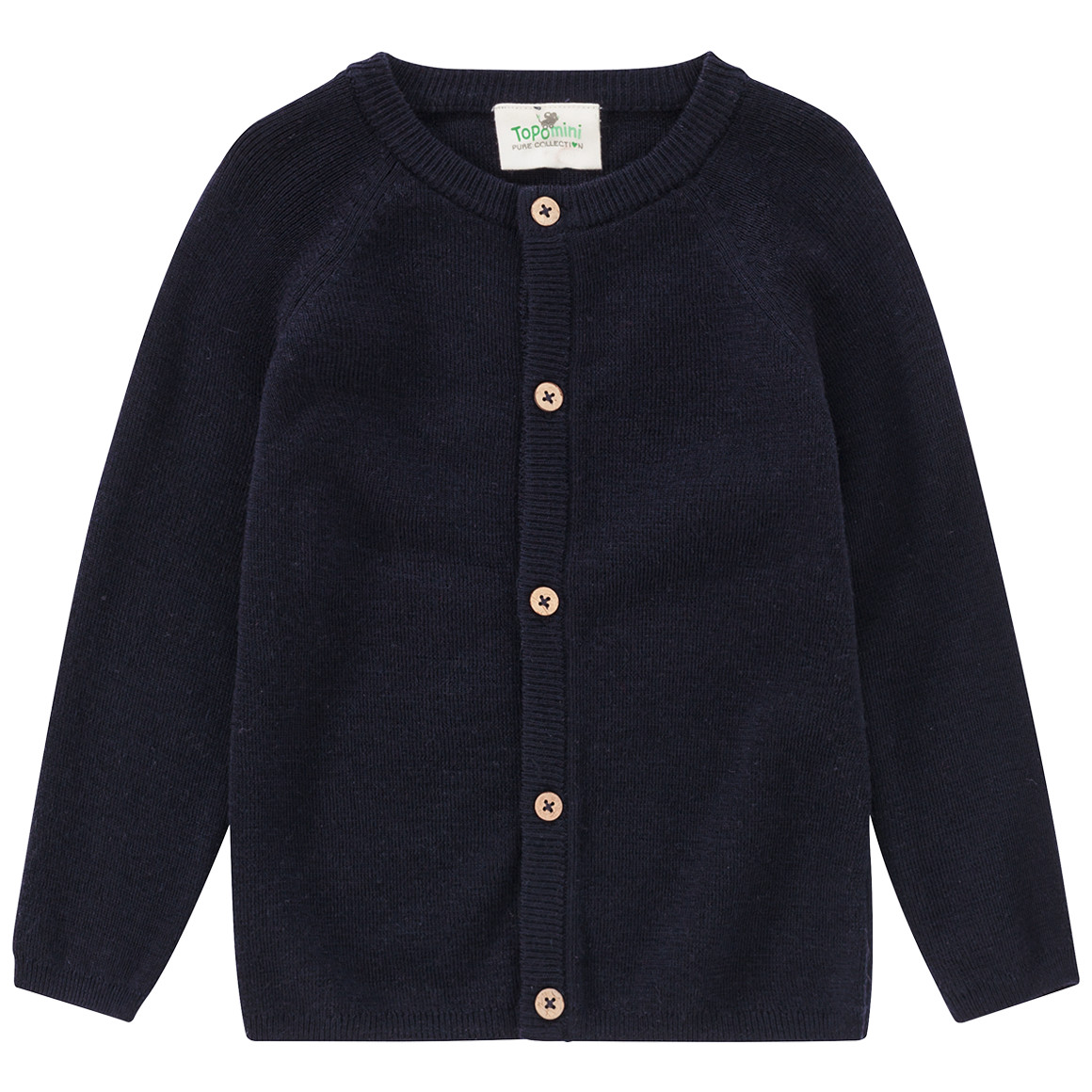 Baby Woll-Strickjacke unifarben von Topomini