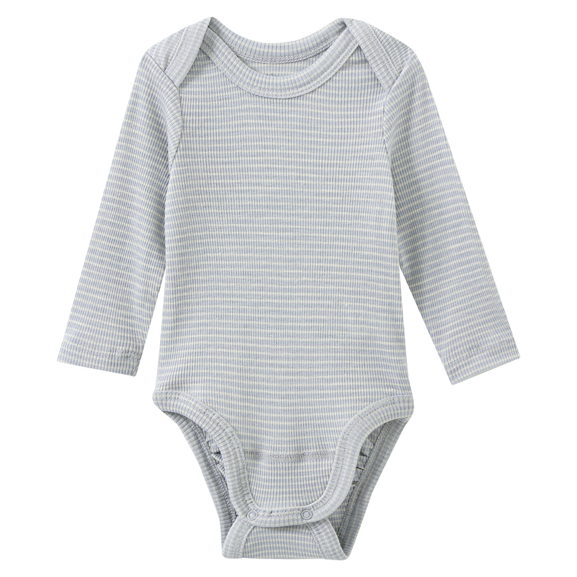 Baby Wolle-Seide-Body mit Ripp-Struktur von Topomini