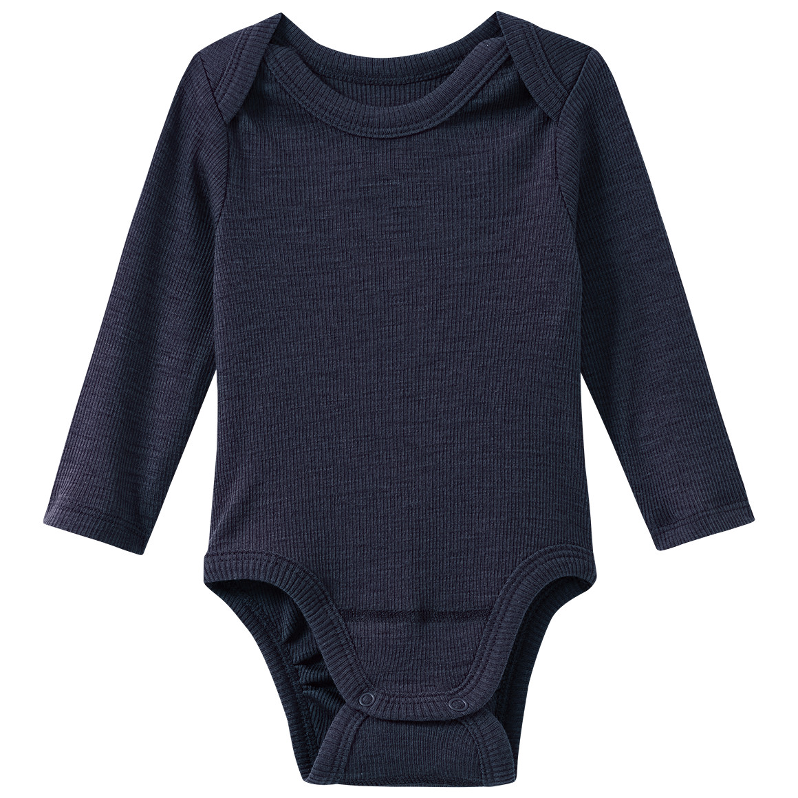Baby Wolle-Seide-Body mit Ripp-Struktur von Topomini