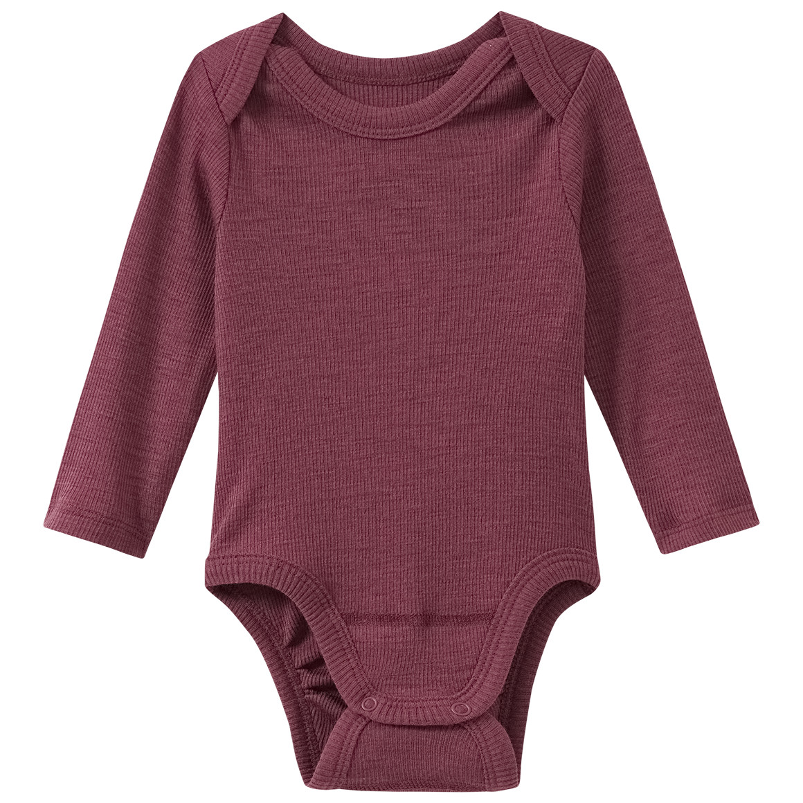 Baby Wolle-Seide-Body mit Ripp-Struktur von Topomini