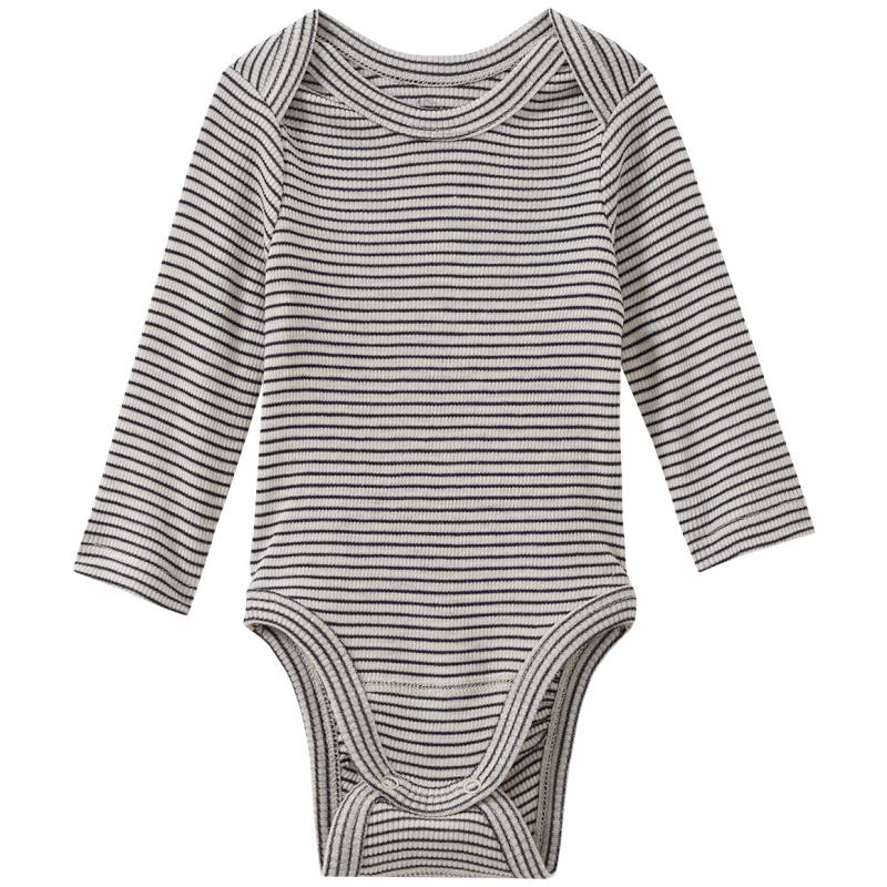 Baby Wolle-Seide-Body mit Ripp-Struktur Baby Wolle-Seide-Body mit Ripp-Struktur von Topomini