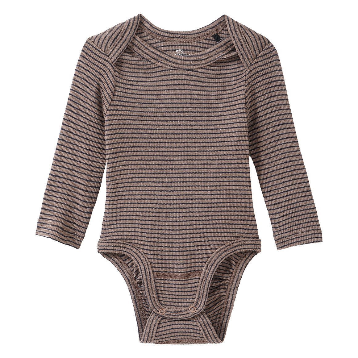 Baby Wolle-Seide-Body mit Ripp-Struktur von Topomini