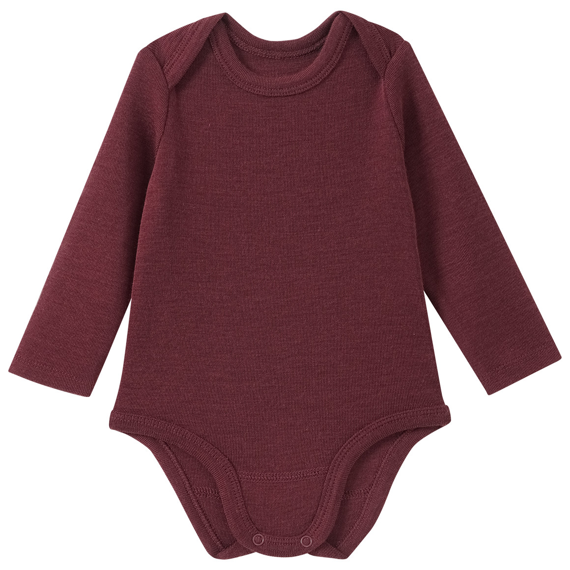 Baby Wolle-Seide-Body mit Schlupfkragen von Topomini