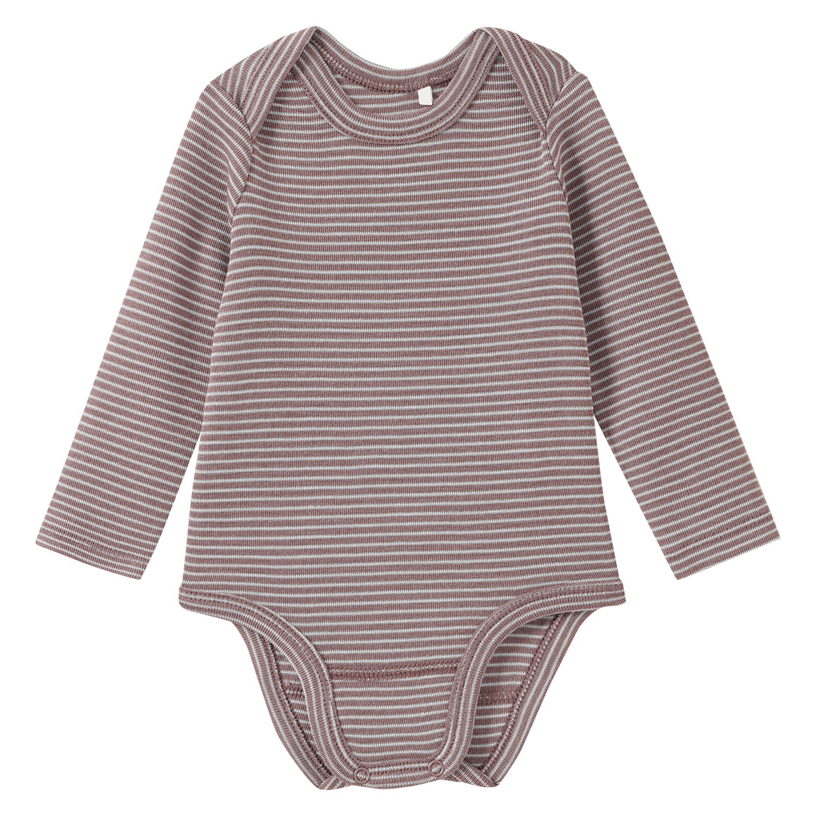 Baby Wolle-Seide-Body mit Schlupfkragen von Topomini