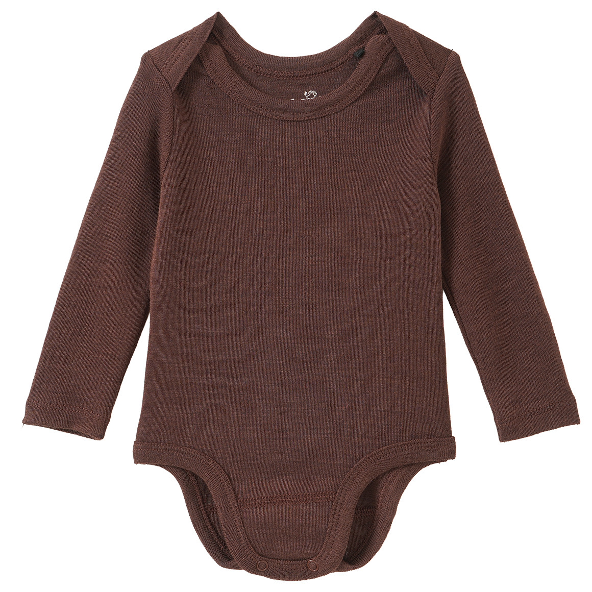 Baby Wolle-Seide-Body mit Schlupfkragen von Topomini