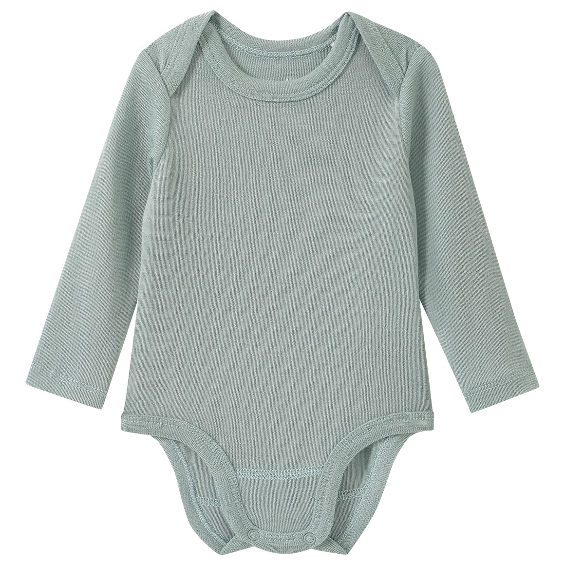 Baby Wolle-Seide-Body mit Schlupfkragen von Topomini