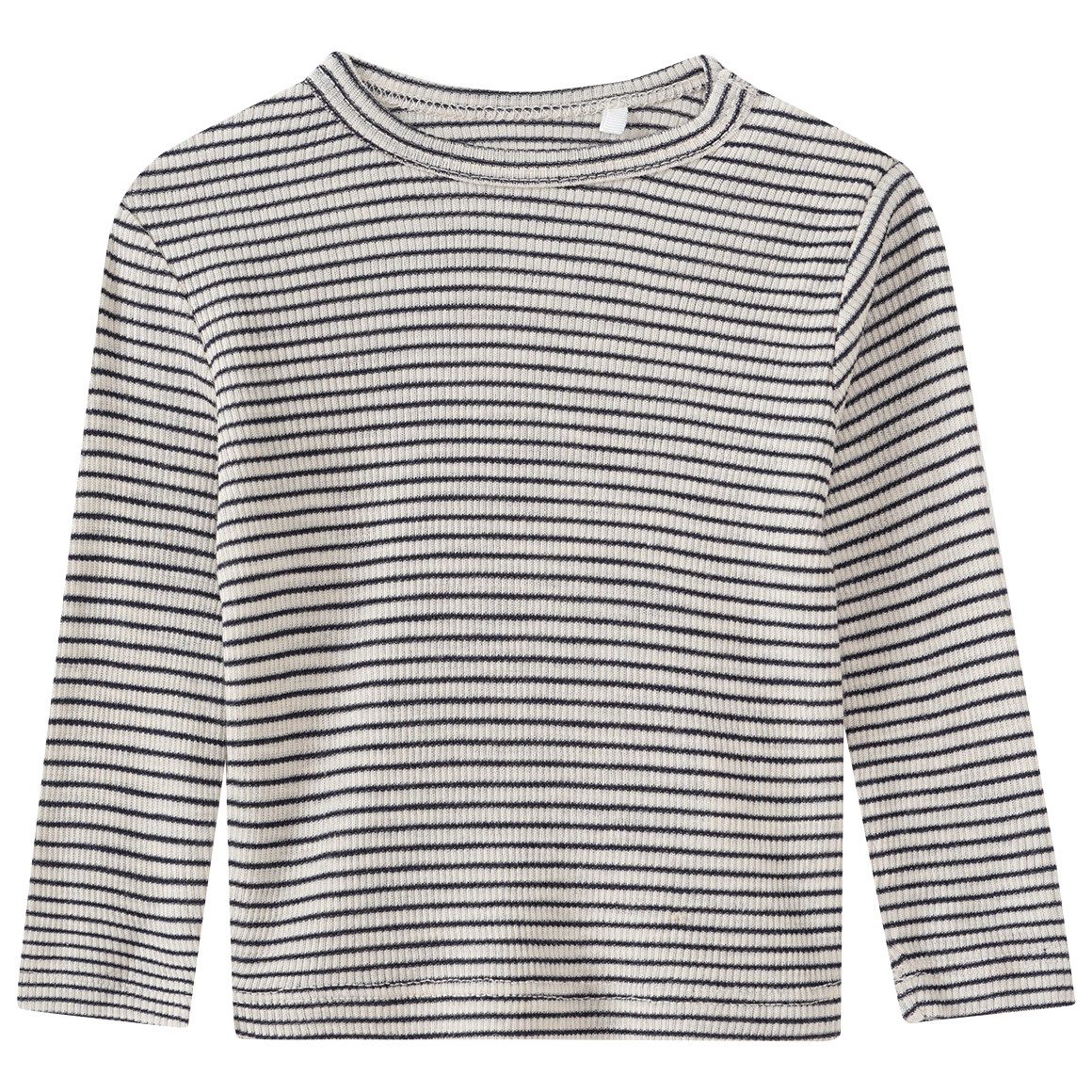 Baby Wolle-Seide-Shirt mit Ripp-Struktur von Topomini