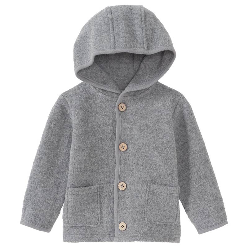 Baby Wollwalk-Jacke mit Umschlagbündchen von Topomini