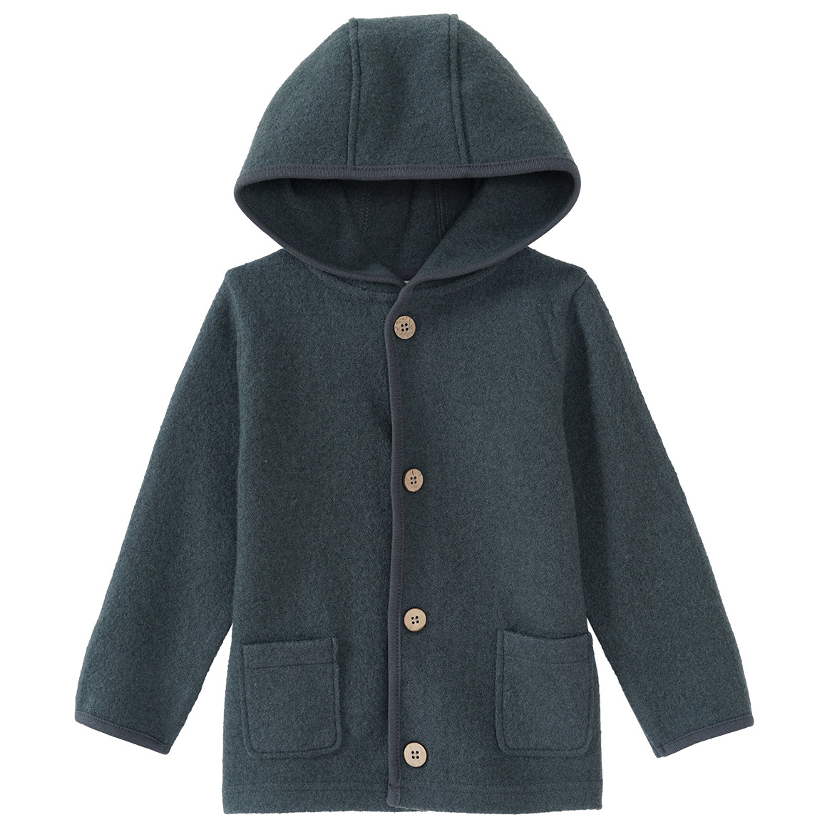 Baby Wollwalk-Jacke mit Umschlagbündchen von Topomini