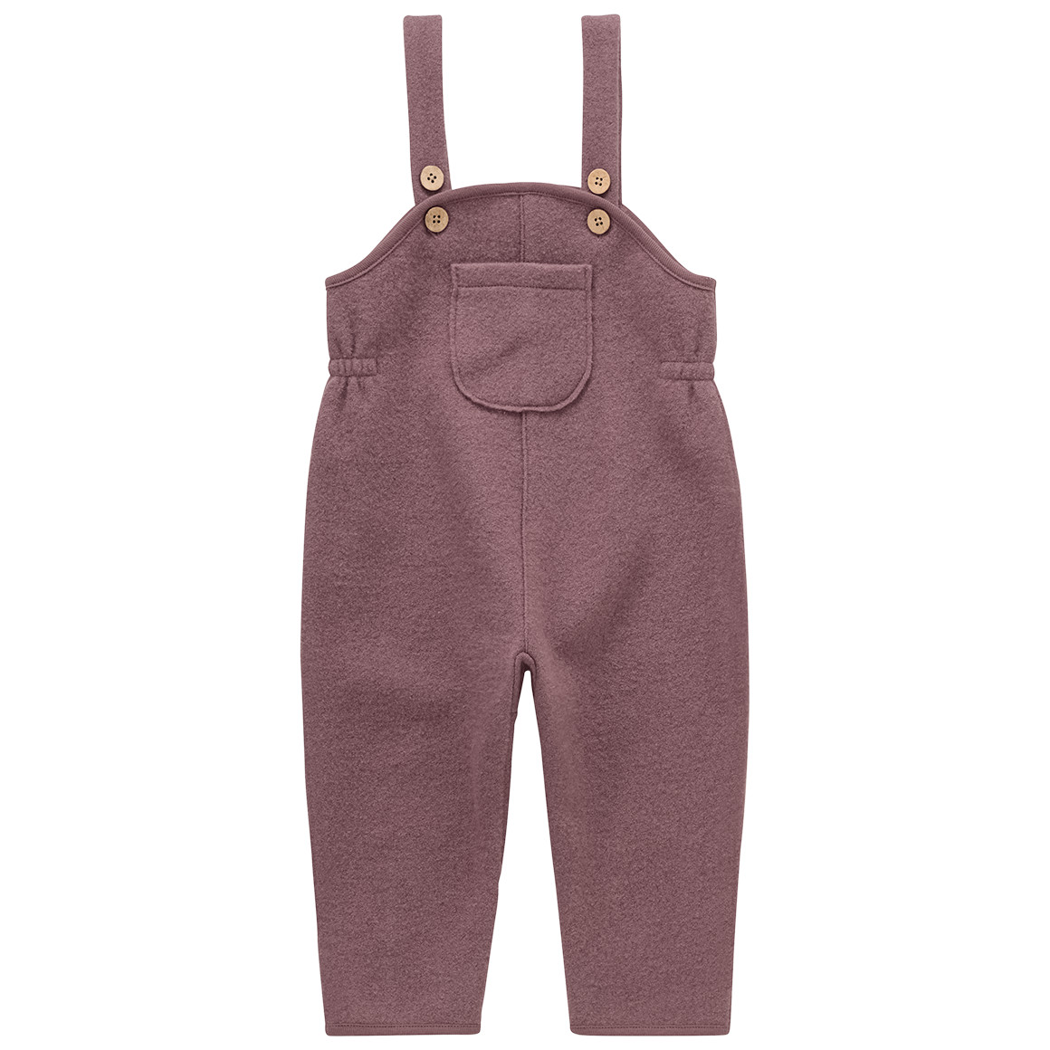 Baby Wollwalk-Latzhose mit Umschlagbündchen von Topomini