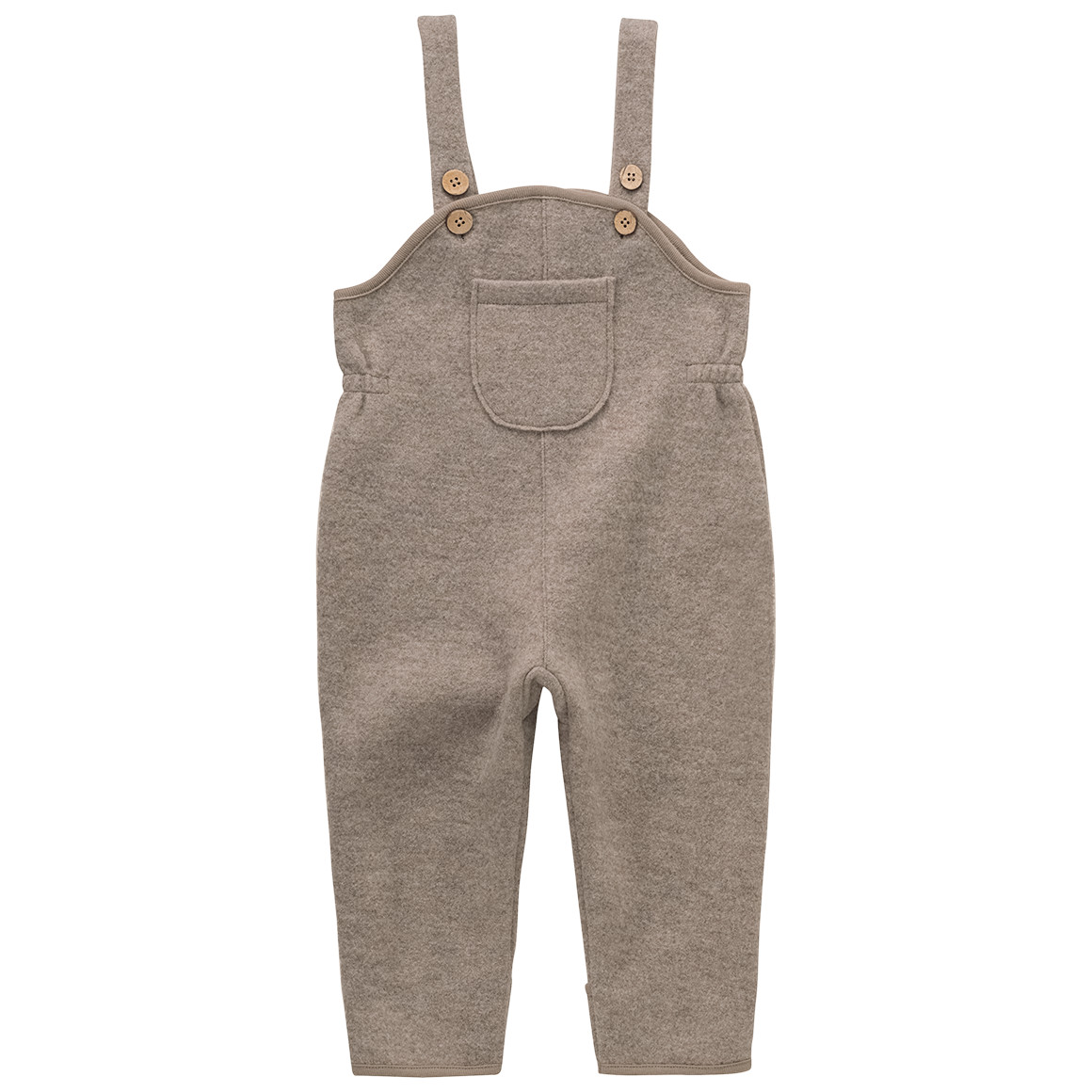 Baby Wollwalk-Latzhose mit Umschlagbündchen von Topomini