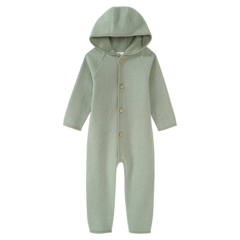 Baby Wollwalk-Overall mit Umschlagbündchen von Topomini