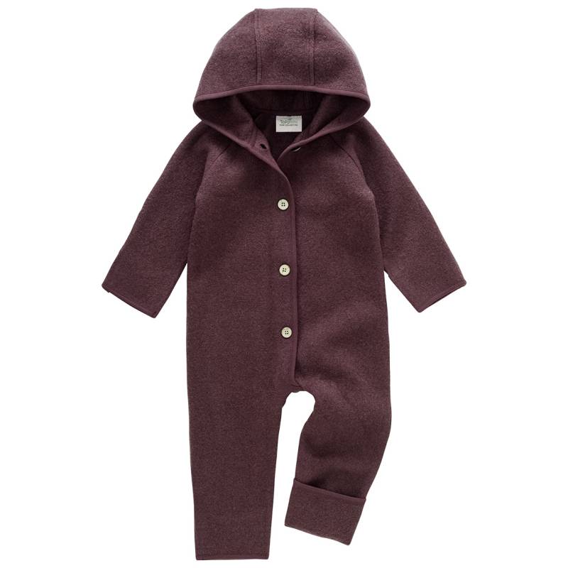 Baby Wollwalk-Overall mit Umschlagbündchen von Topomini