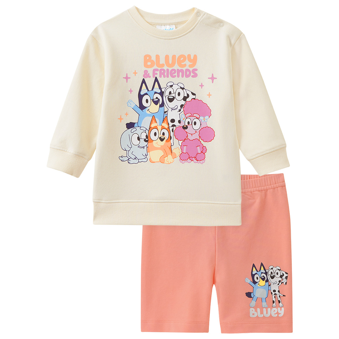 Bluey Sweatshirt und Radler im Set Bluey Sweatshirt und Radler im Set von Topomini